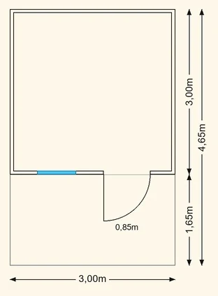 Sodo namelio Latina planas 3×3 m