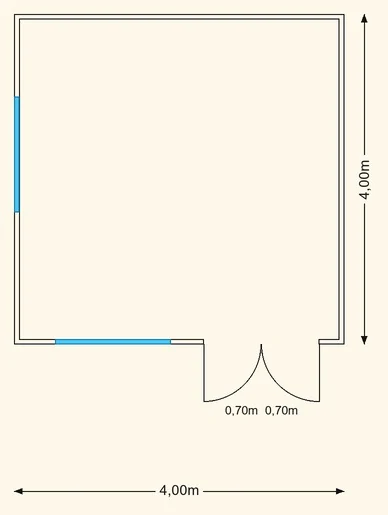 Sodo namelio Reinas planas 4×4 m