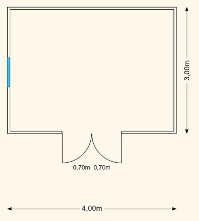 Sodo namelio Toskana 4×3 planas
