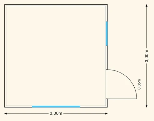 Sodo namelio Velsas 3×3 planas