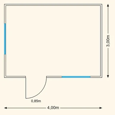 Sodo namelio Velsas 4×3 planas